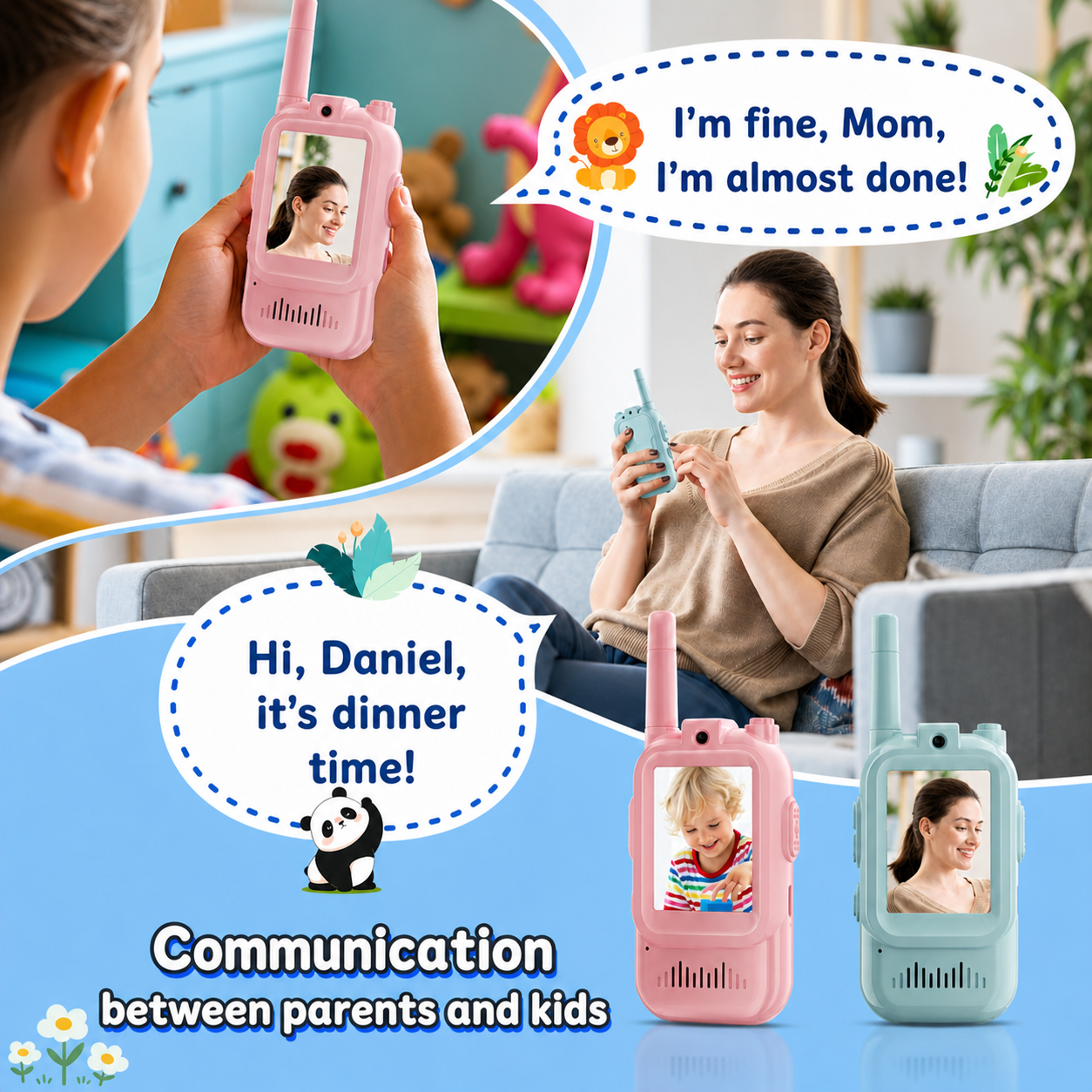 2 Video Walkie Talkies for kids